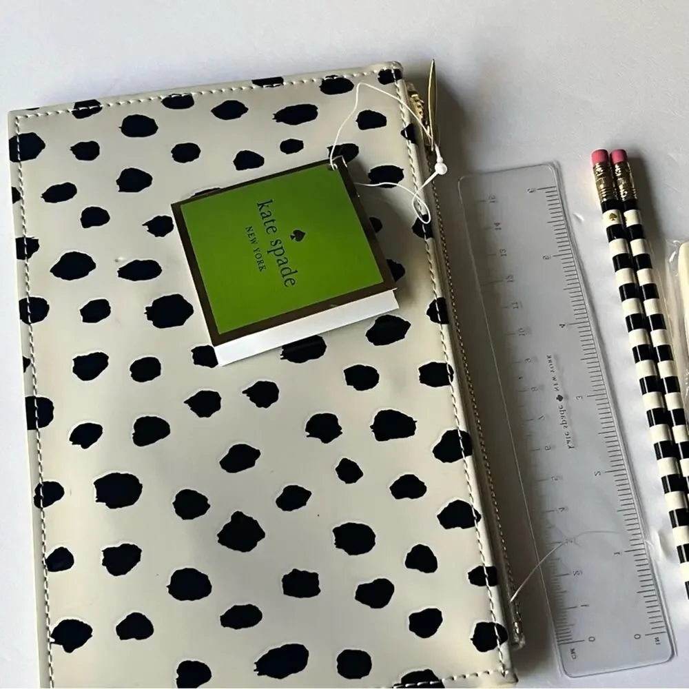 Kate Spade  New York Flamingo Dot Pencil Pouch NWT